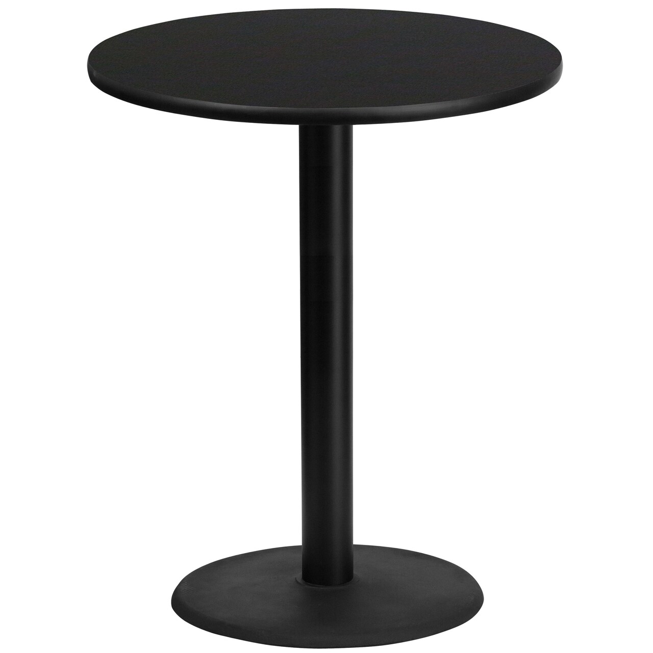 Emma and Oliver 36" Round Laminate Table Top with 24" Round Bar Height Table Base